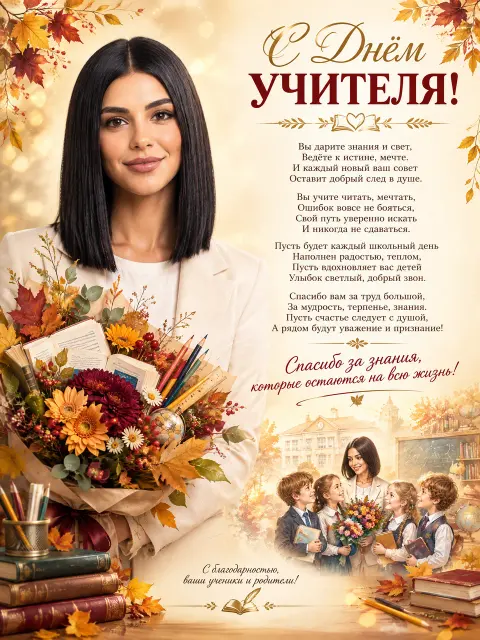 Открытка ко Дню учителя